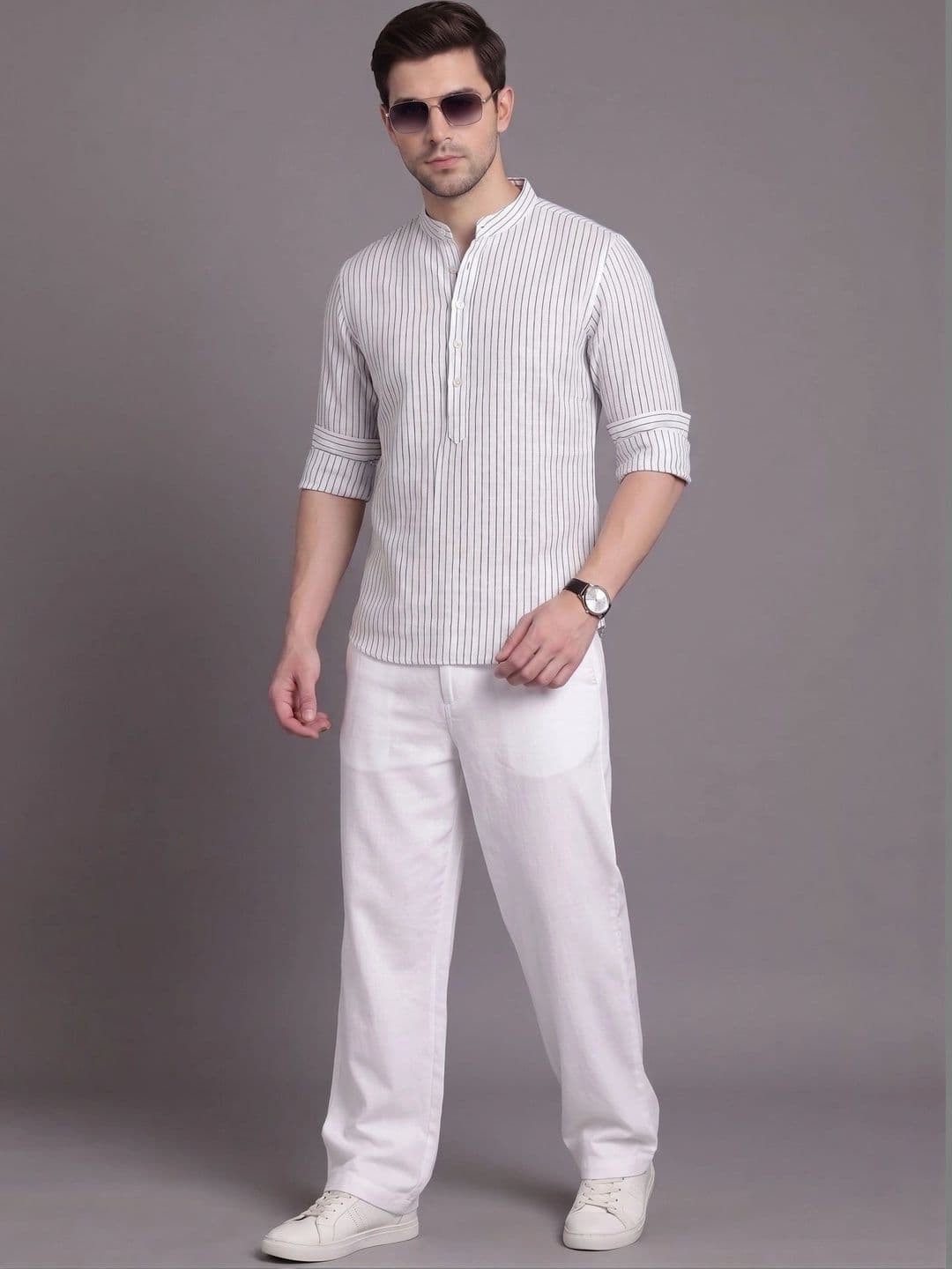 MAAHI FABS Men Striped Kurta thumbnail 2