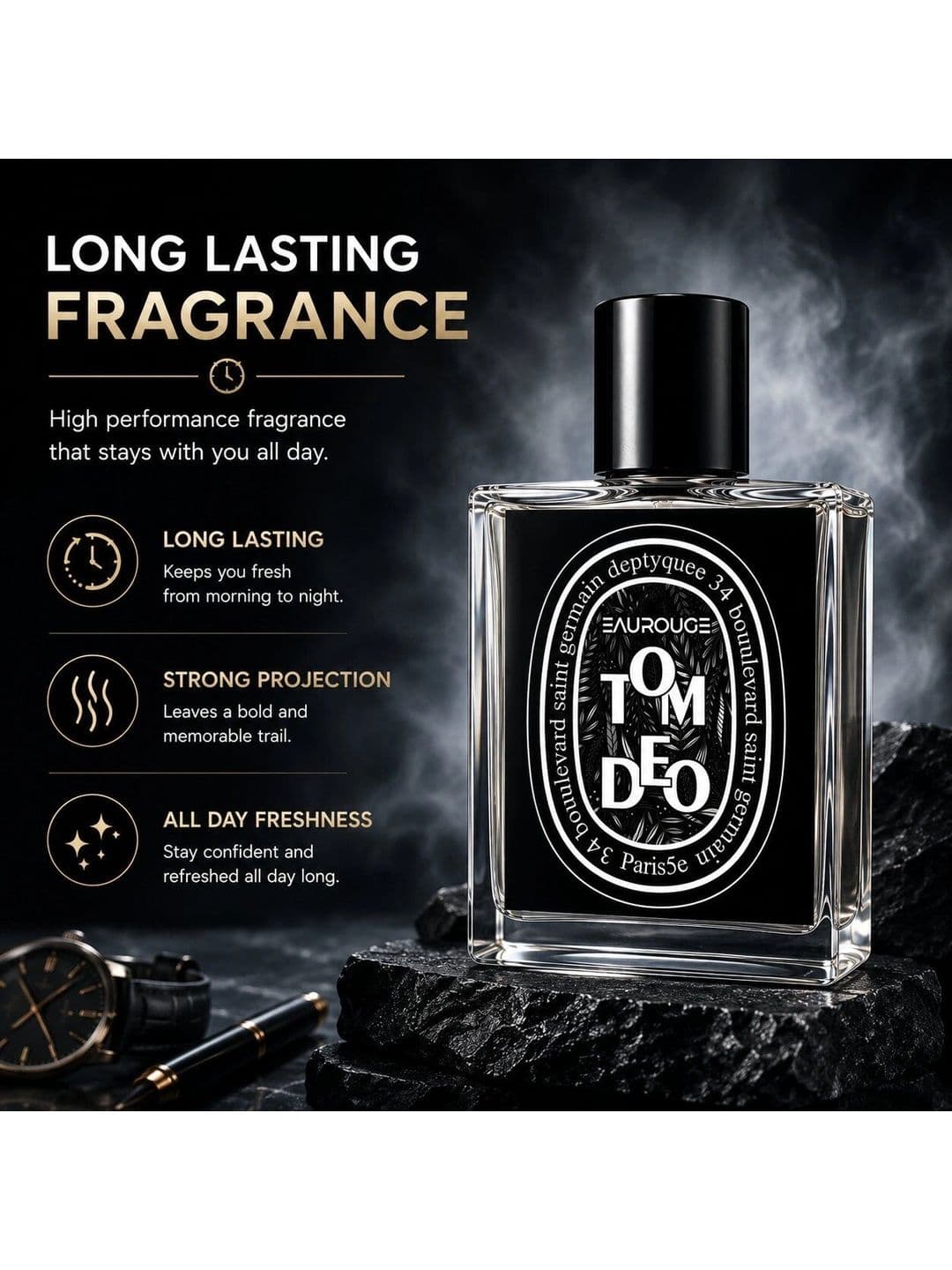 EAUROUGE Tom Deo Long-Lasting Eau De Parfum - 50 ml thumbnail 3