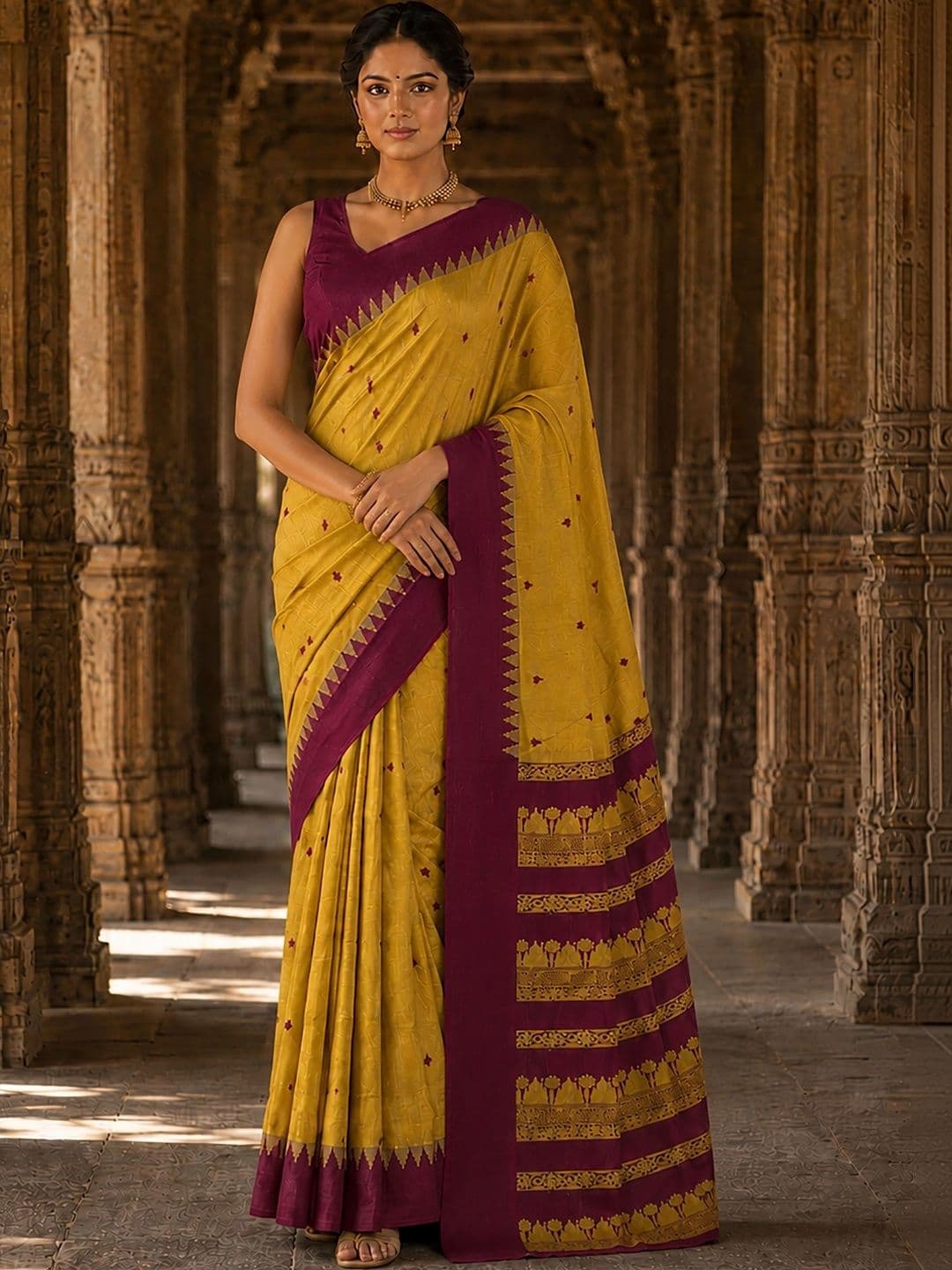 bigben textile Woven Design Zari Designer Kanjeevaram Saree - view 1