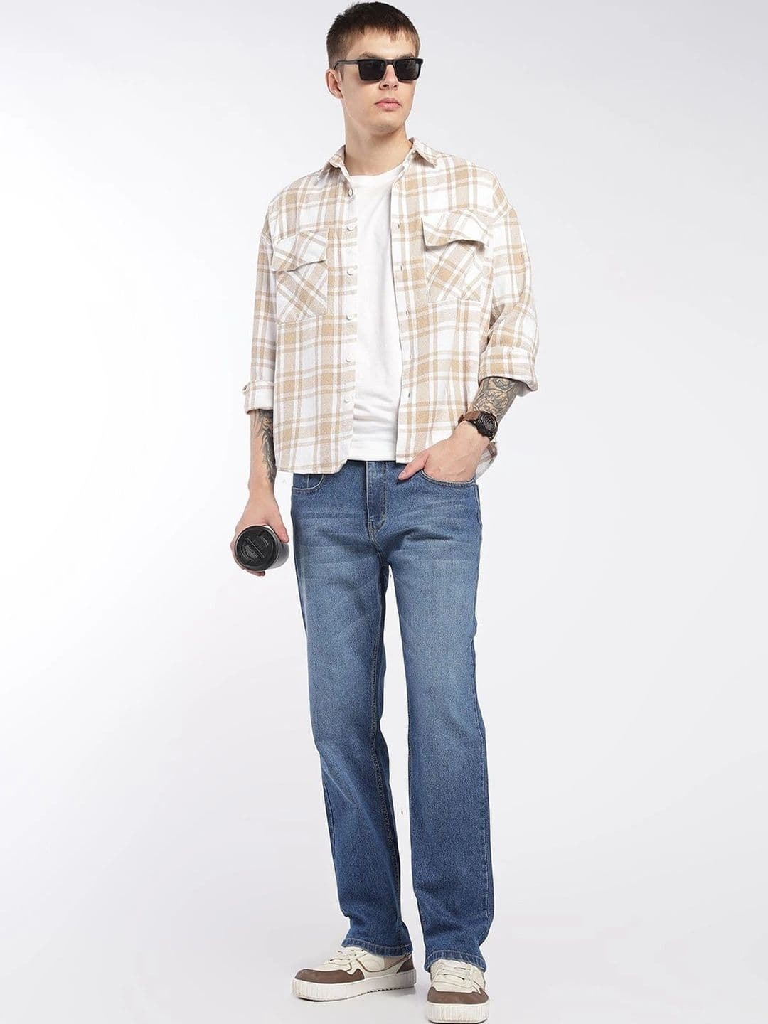 zayla Men Jean Regular Fit Mid-Rise Light Fade Stretchable Jeans - view 1