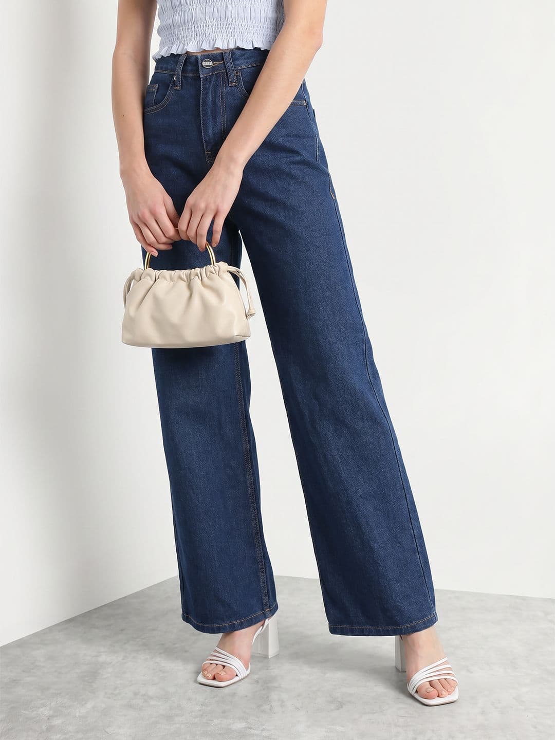 Mast & Harbour Women Wide Leg Fit Stretchable Jeans - view 1