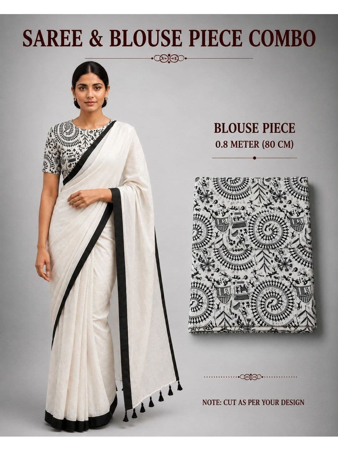 BSC Warli Pure Cotton Saree thumbnail 4