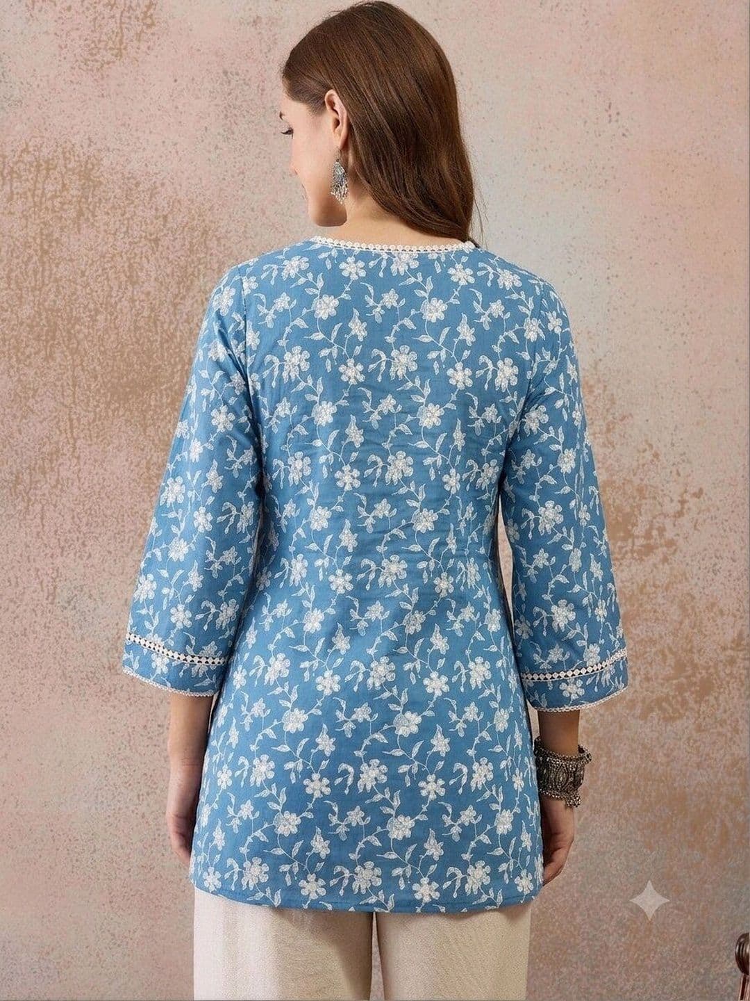 Anouk Floral Printed Pure Cotton Kurti thumbnail 6