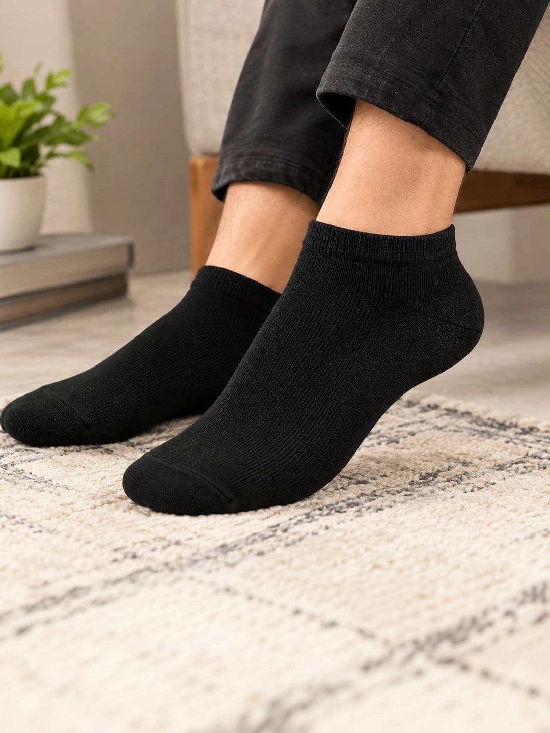 Moda Rapido Men Pack of 3 Cotton Blend Ankle Length Socks thumbnail 4