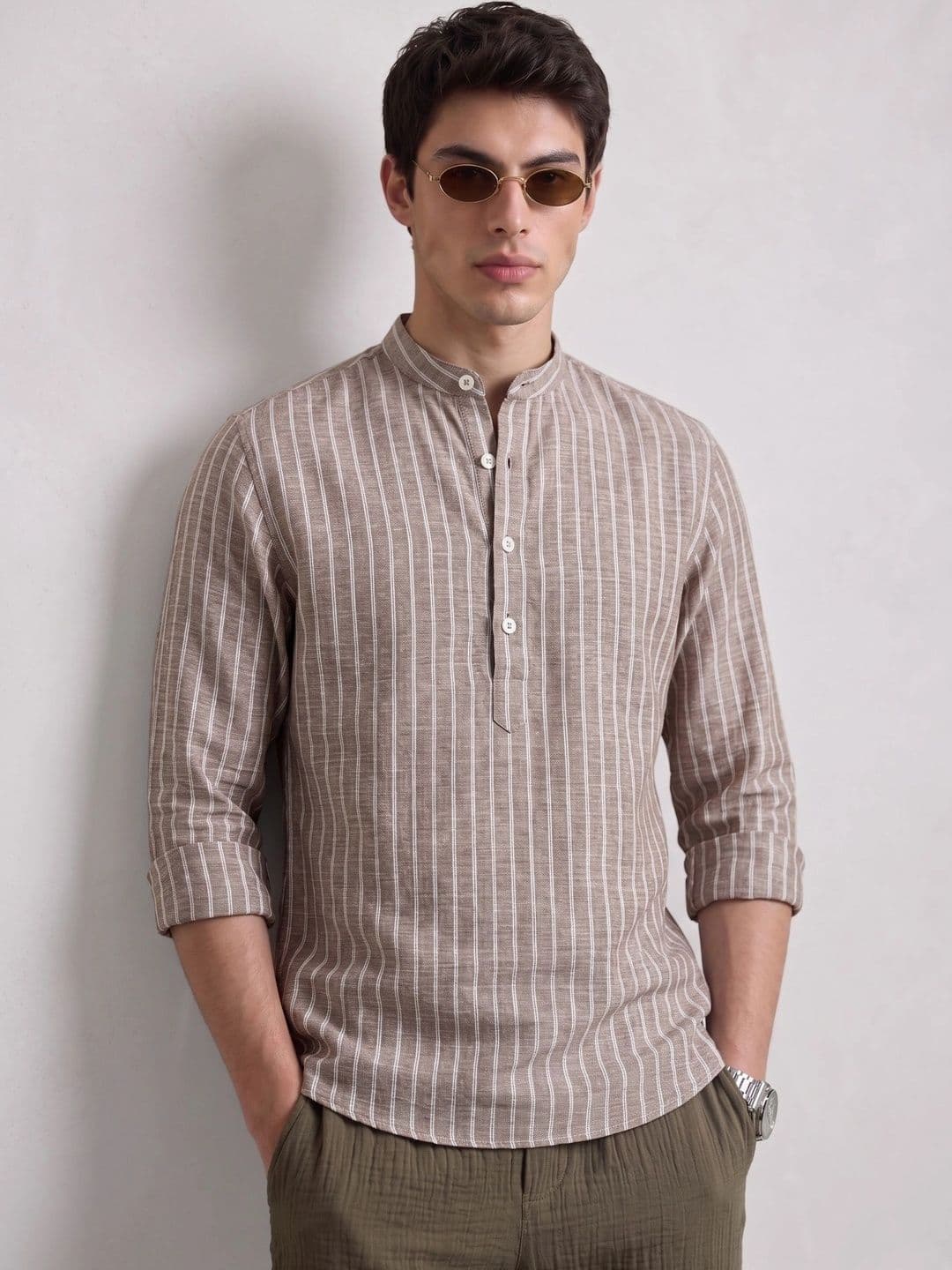 MAAHI FABS Men Striped Kurta thumbnail 6