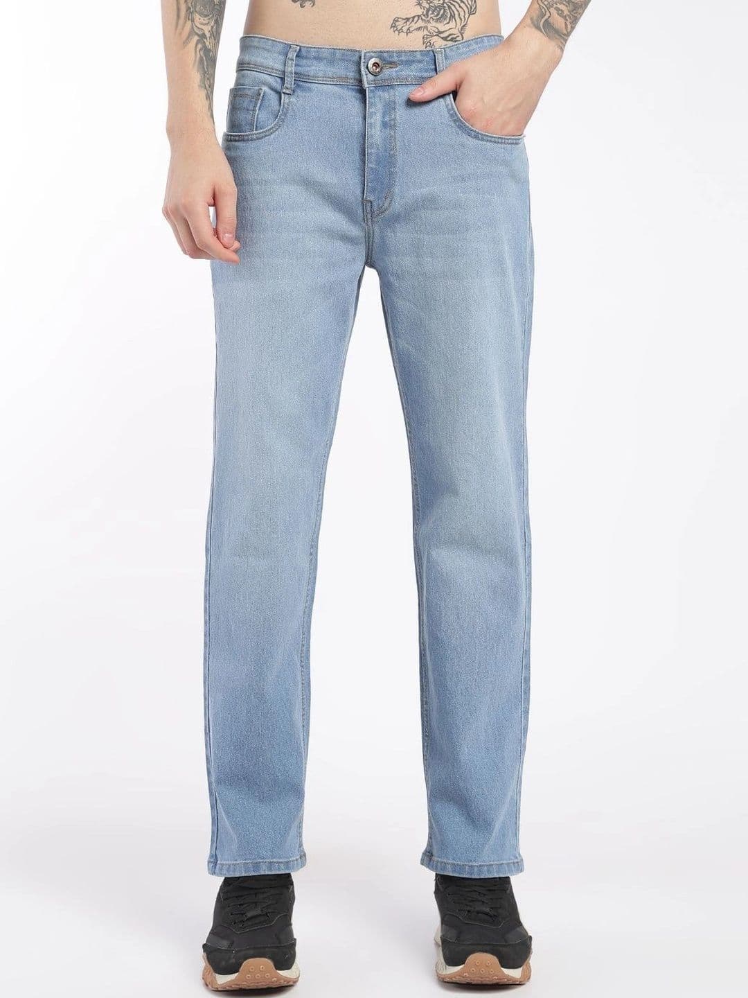 zayla Men Jean Regular Fit Mid-Rise Light Fade Stretchable Jeans - view 1