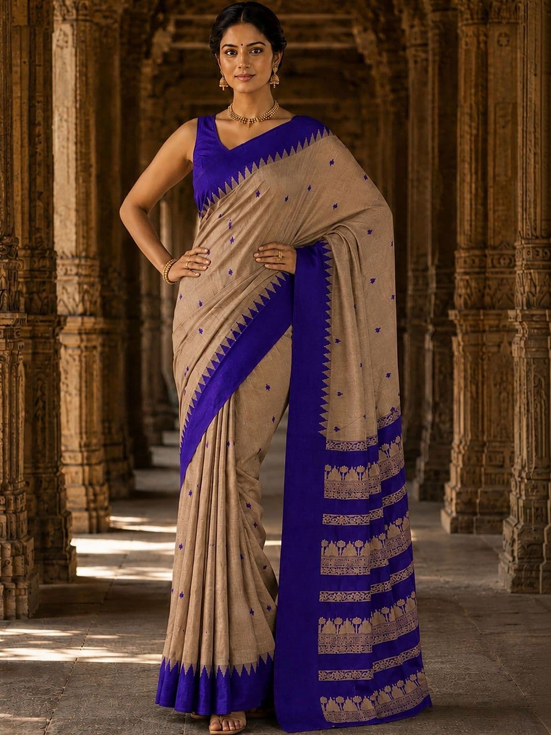 bigben textile Woven Design Zari Designer Kanjeevaram Saree thumbnail 6