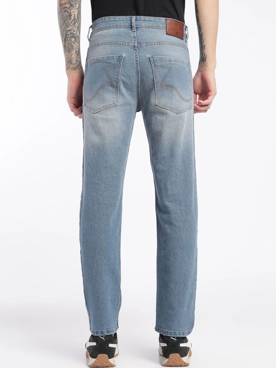 zayla Men Jean Regular Fit Mid-Rise Light Fade Stretchable Jeans thumbnail 5