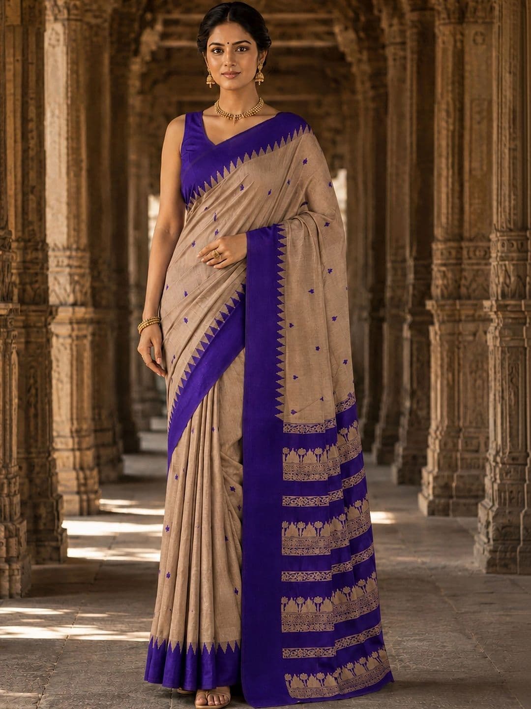 bigben textile Woven Design Zari Designer Kanjeevaram Saree thumbnail 4