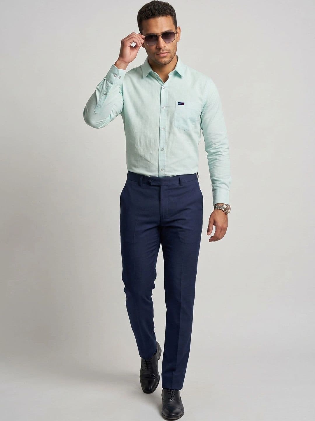 U.S. PITCHERS Men Modern Slim Fit Formal Shirt thumbnail 4