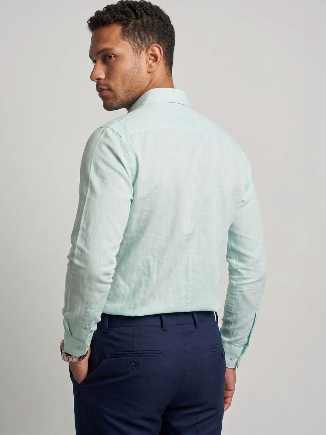 U.S. PITCHERS Men Modern Slim Fit Formal Shirt thumbnail 5