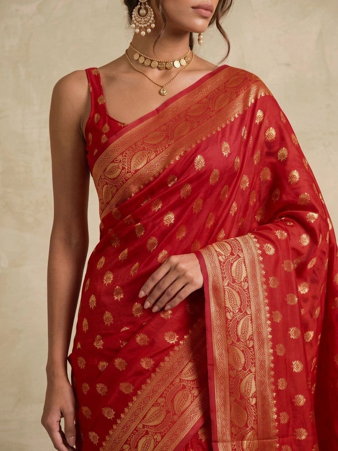 SAARA Woven Design Art Silk Saree thumbnail 6