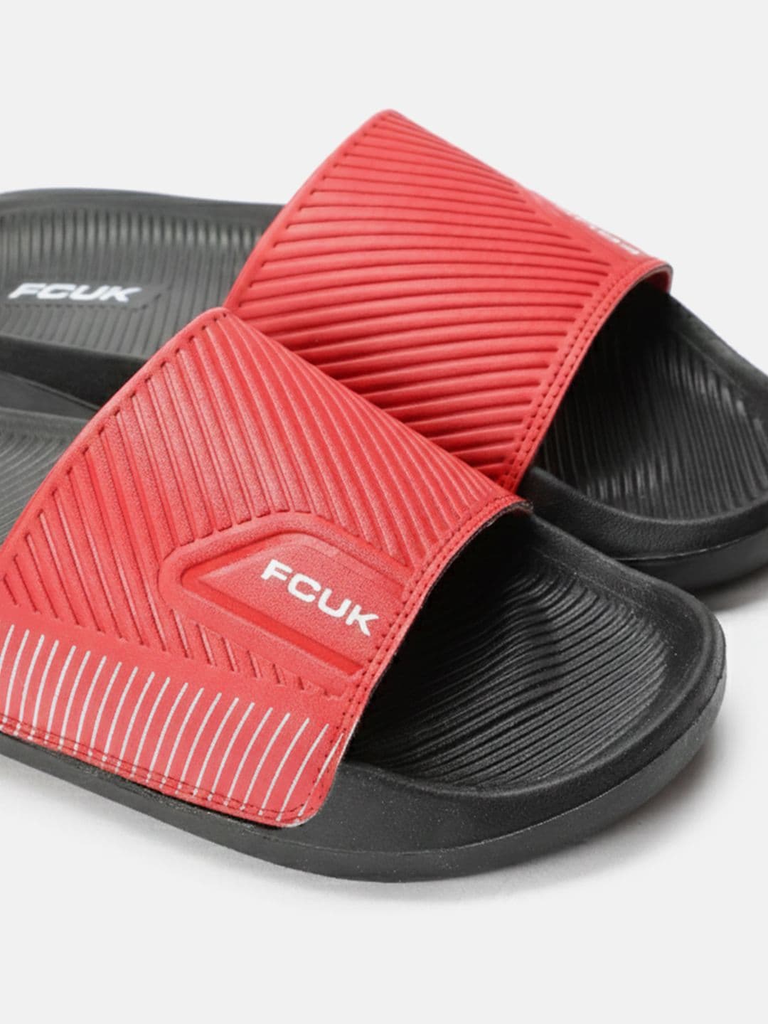 FCUK Men Textured Sliders thumbnail 6