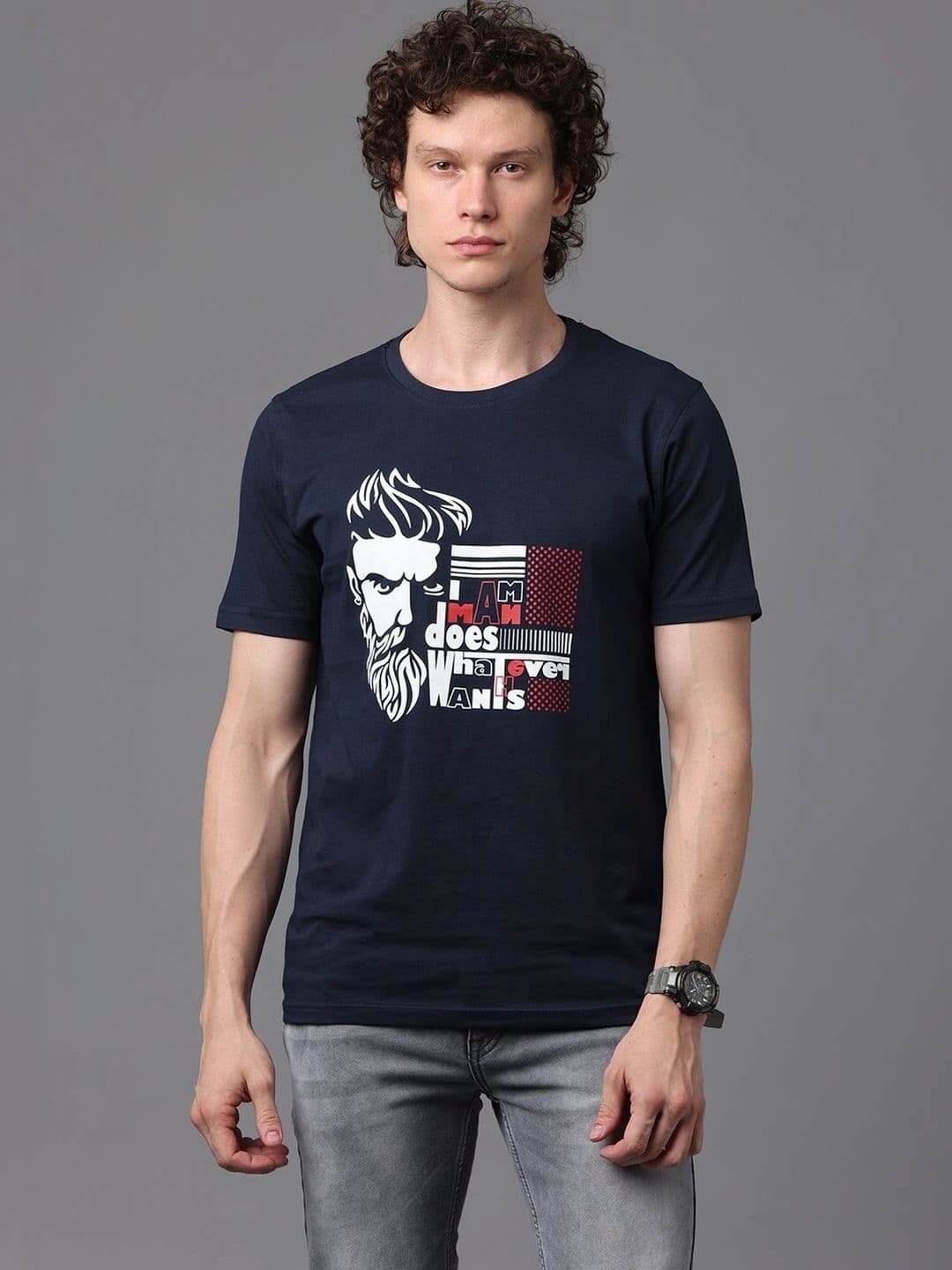 WEARHOUSE Men Printed Slim Fit T-shirt - view 1