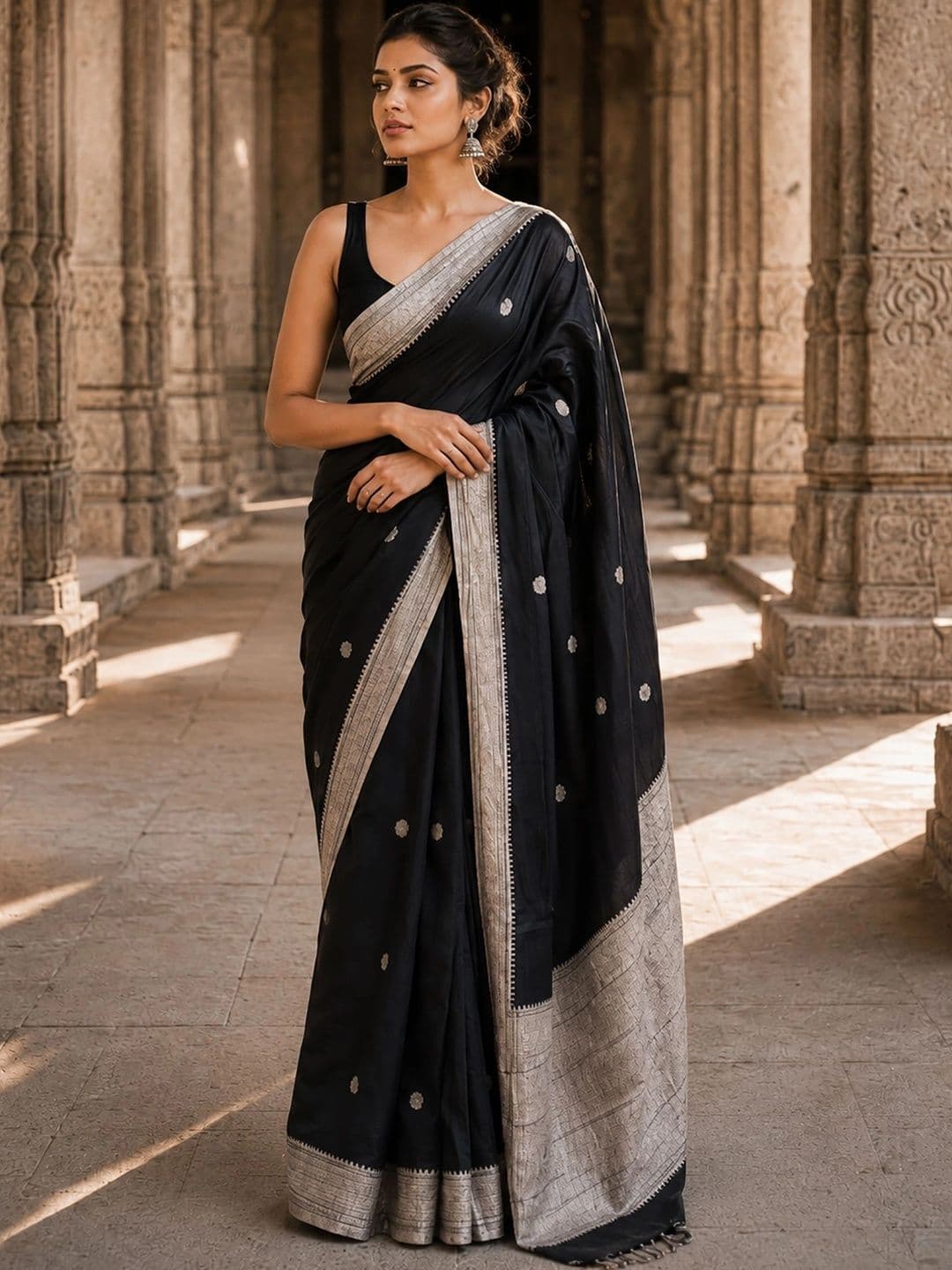 Dhaaga Ghar Woven Design Embroidered Designer Kanjeevaram Saree thumbnail 2