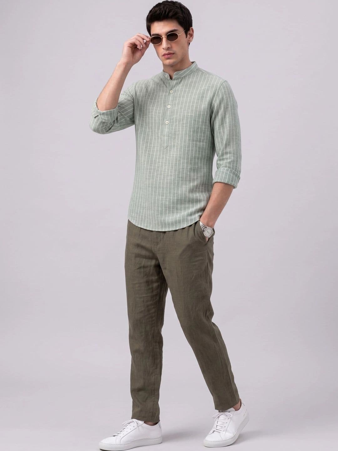 MAAHI FABS Men Striped Kurta thumbnail 4