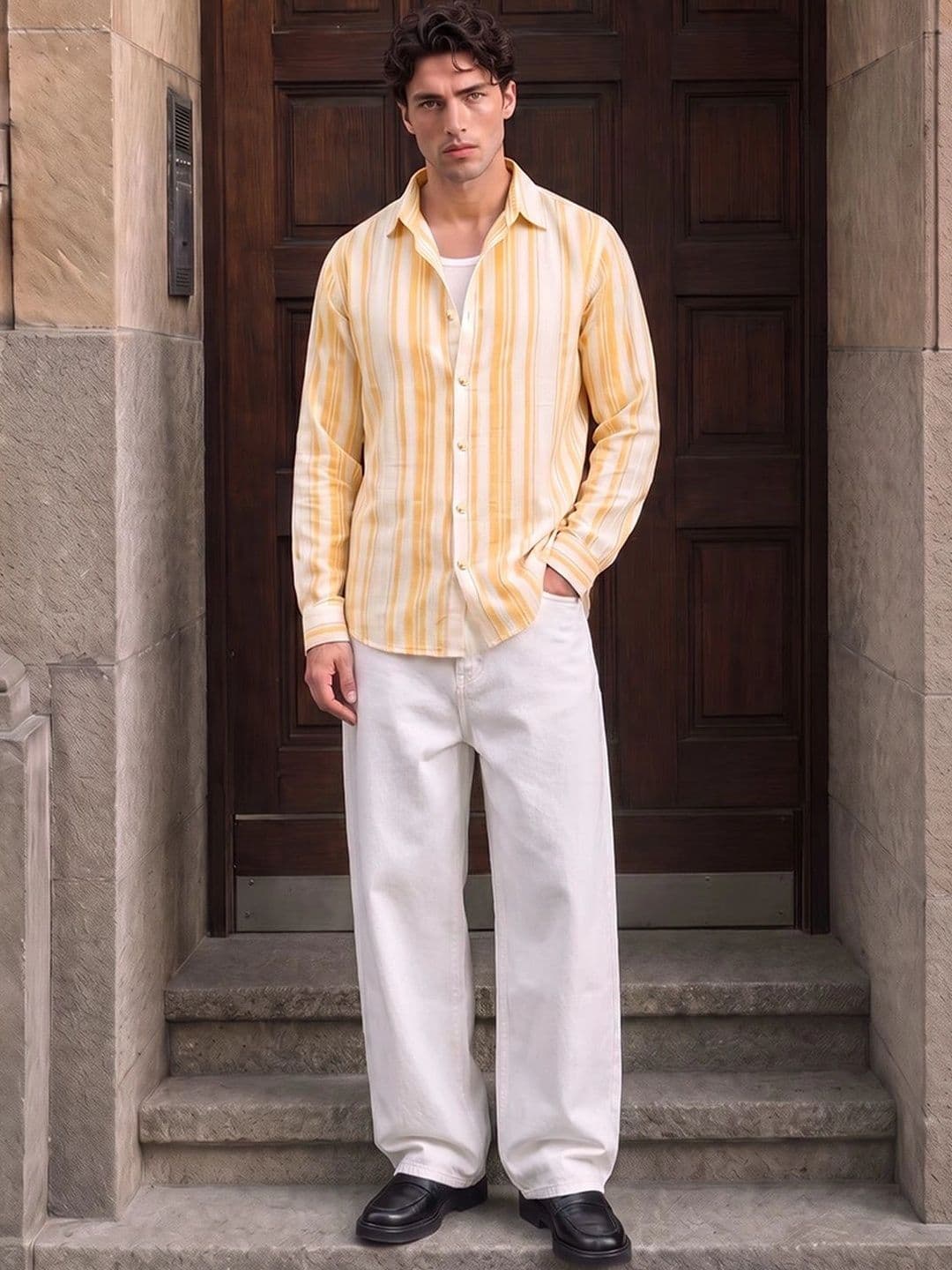 Powerlook Men Striped Casual Shirt thumbnail 2