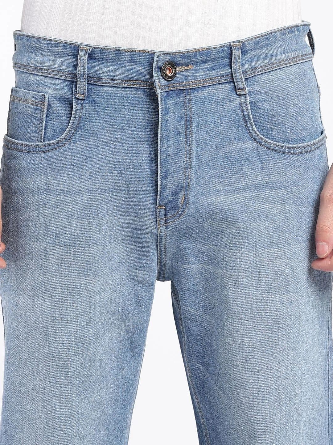 zayla Men Jean Regular Fit Mid-Rise Light Fade Stretchable Jeans thumbnail 7