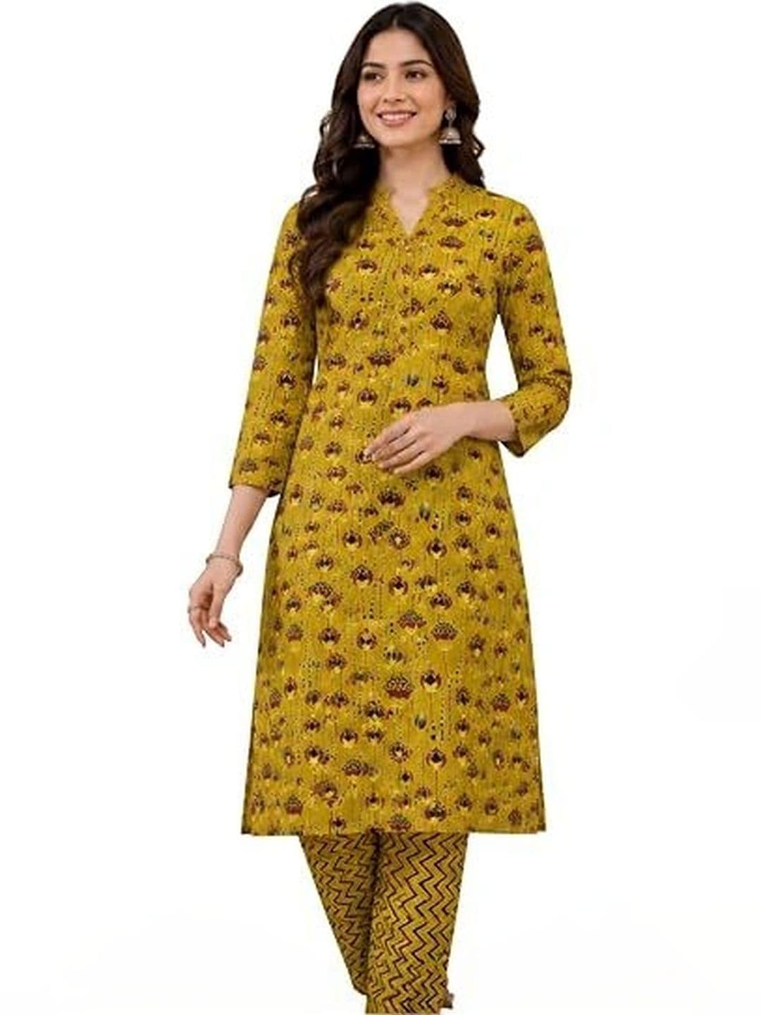 DEEPTI BOUTIQUE Printed Pure Cotton Unstitched Dress Material - view 1