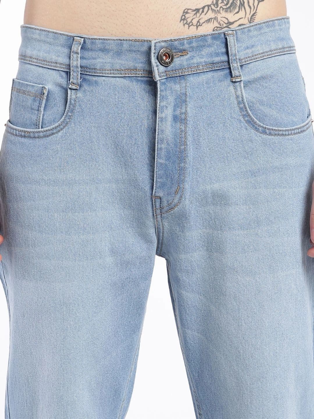 zayla Men Jean Regular Fit Mid-Rise Light Fade Stretchable Jeans thumbnail 7