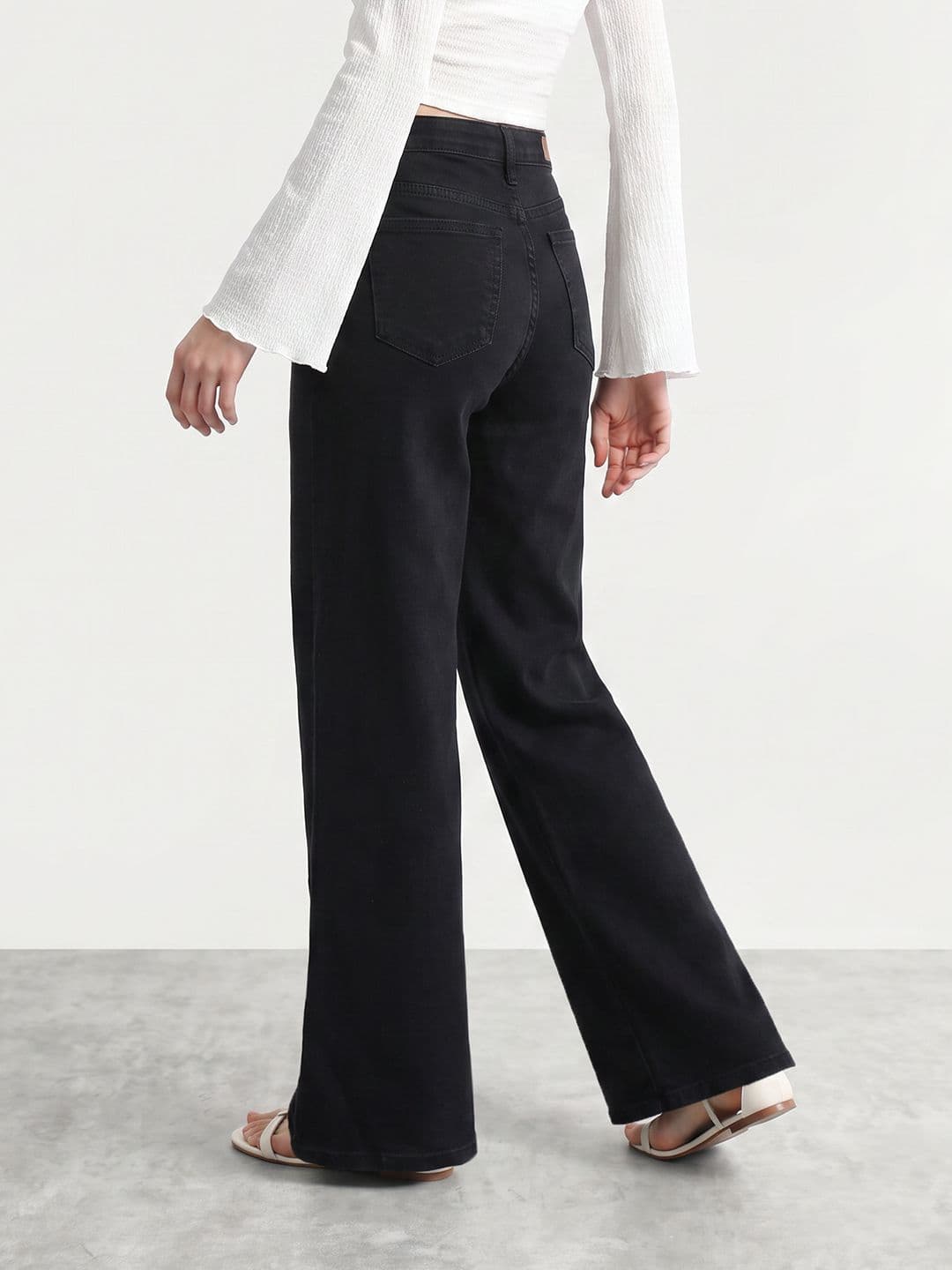Mast & Harbour Women Wide Leg Fit Stretchable Jeans thumbnail 2