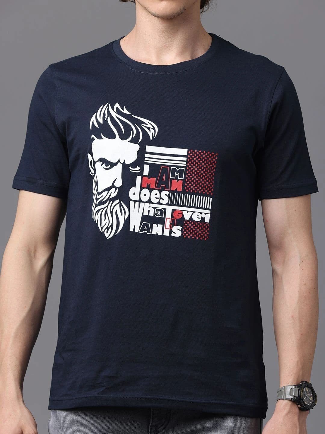 WEARHOUSE Men Printed Slim Fit T-shirt thumbnail 2