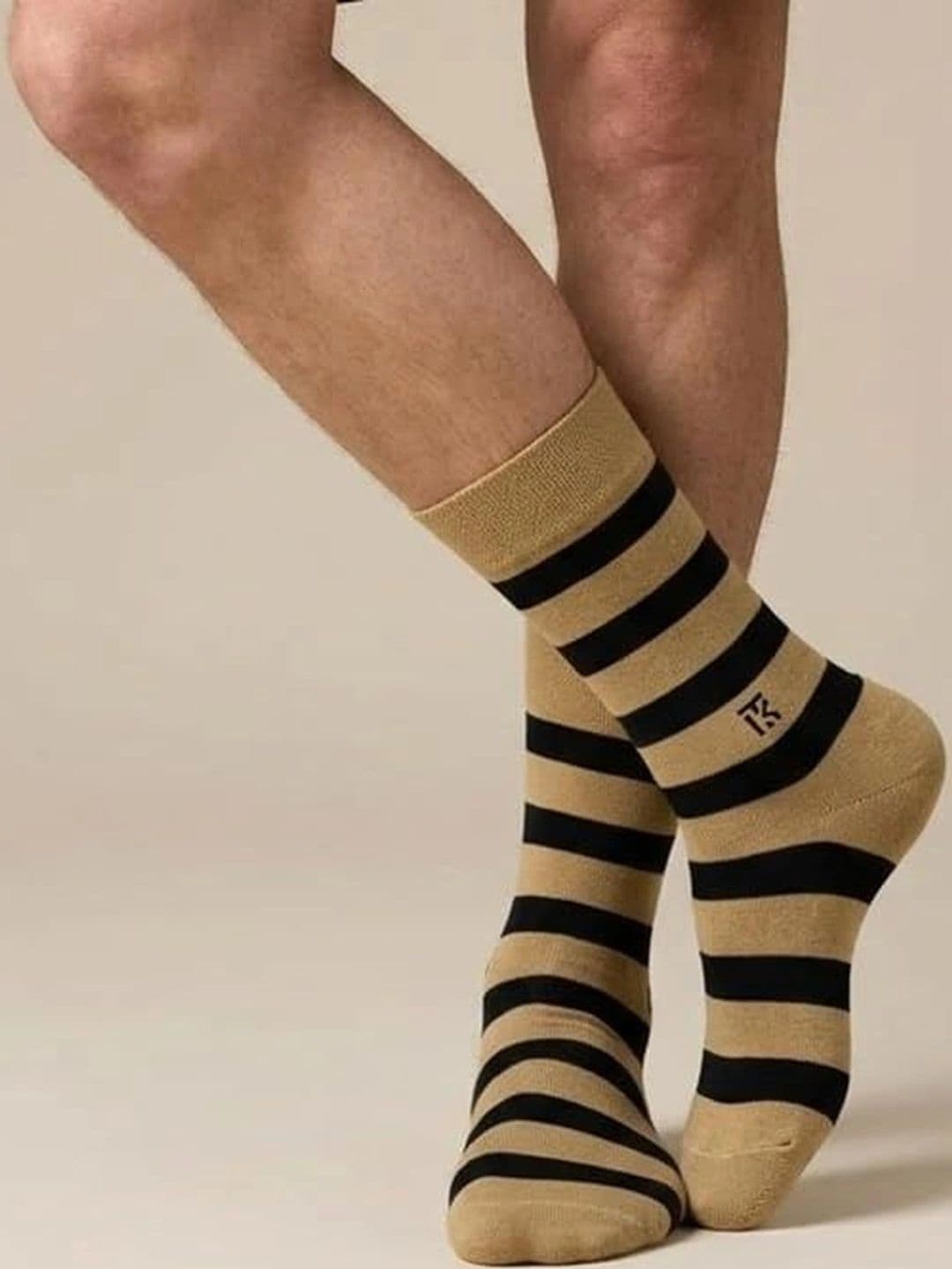 Kikitoes Men Pack of 3 Assorted Bamboo Striped Above Ankle Socks thumbnail 4