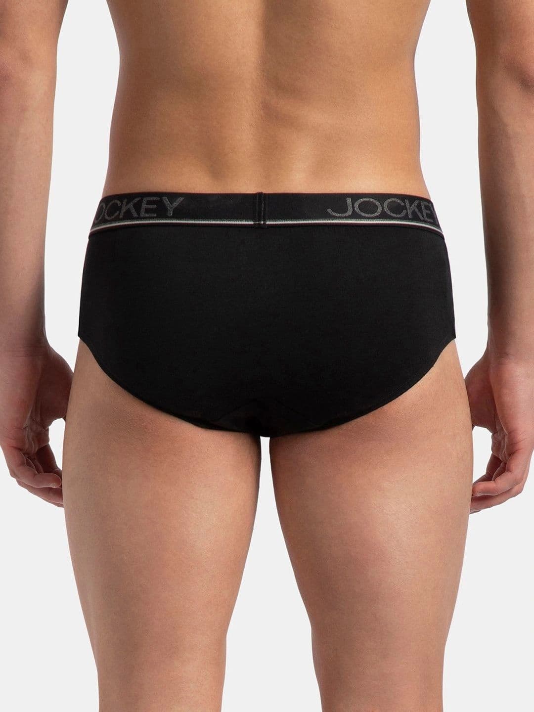 Jockey Pack of 3 Super Combed Cotton Solid Brief with Ultrasoft Waistband-8037 thumbnail 4