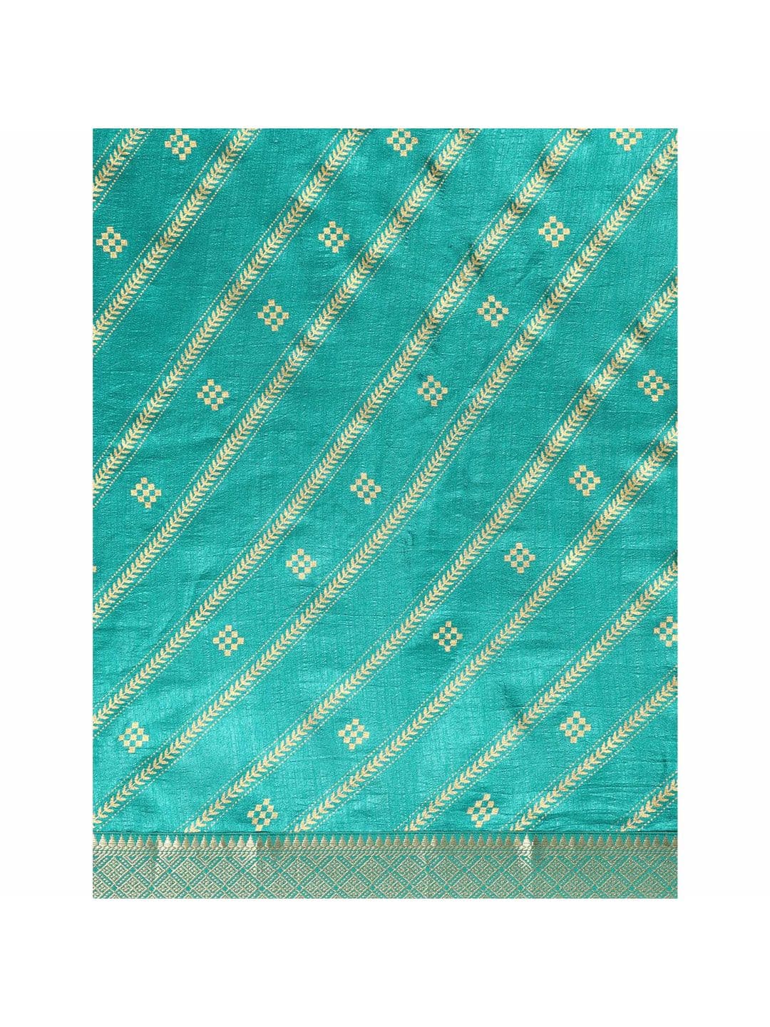 Peachmode Ethnic Motifs Woven Design Zari Silk Blend Saree thumbnail 3