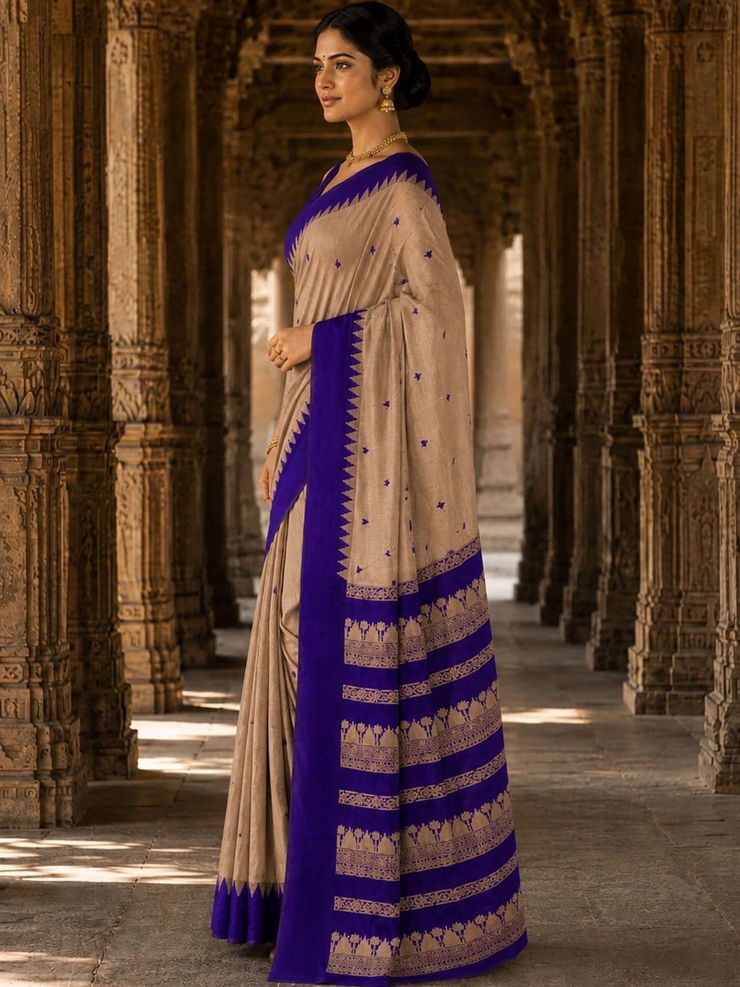 bigben textile Woven Design Zari Designer Kanjeevaram Saree thumbnail 5