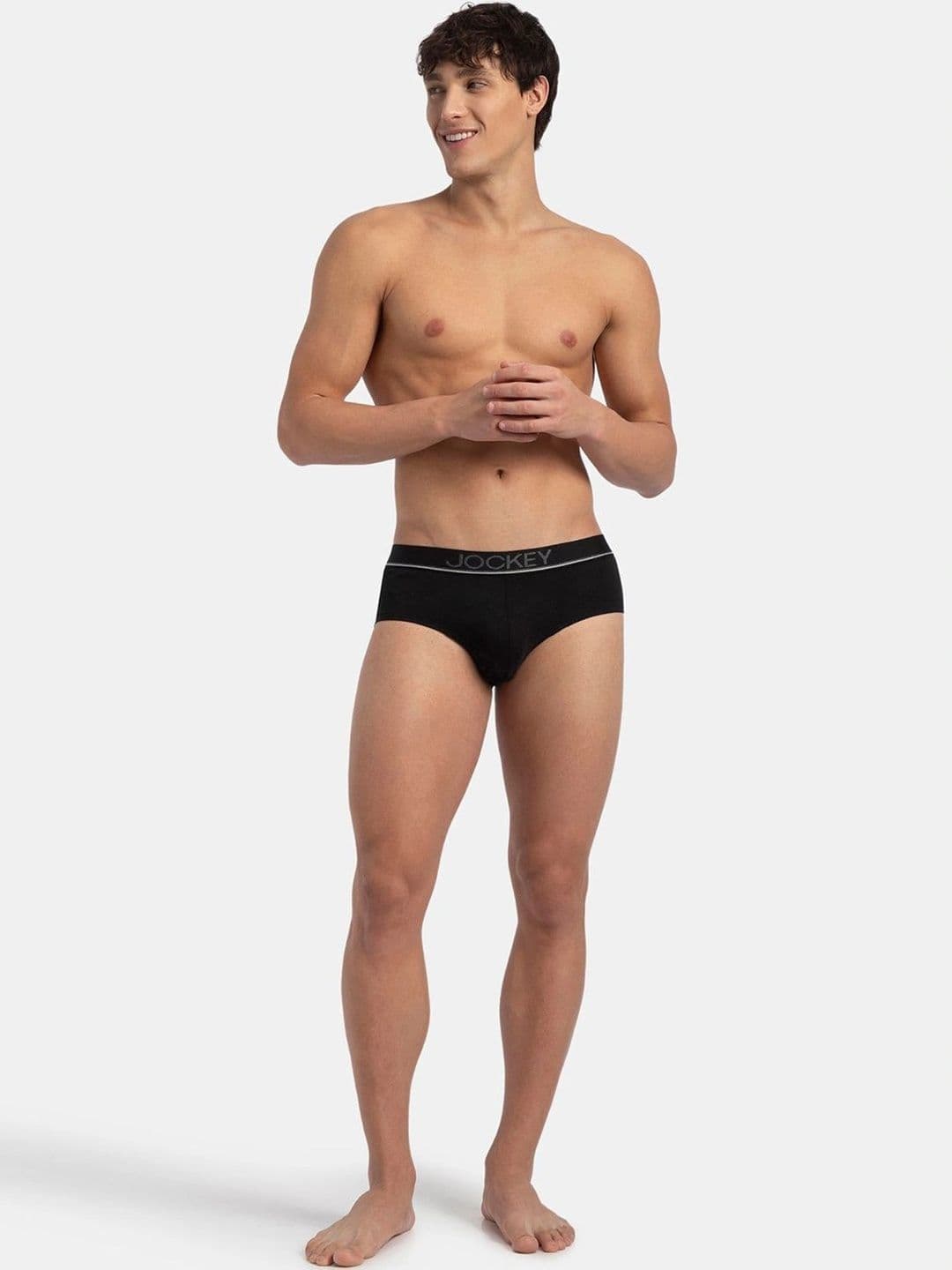 Jockey Pack of 3 Super Combed Cotton Solid Brief with Ultrasoft Waistband-8037 thumbnail 3