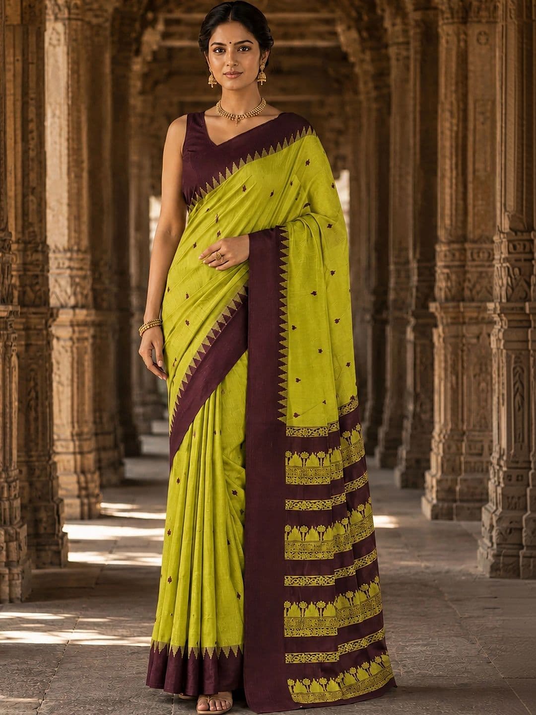 bigben textile Woven Design Designer Kanjeevaram Saree - view 1