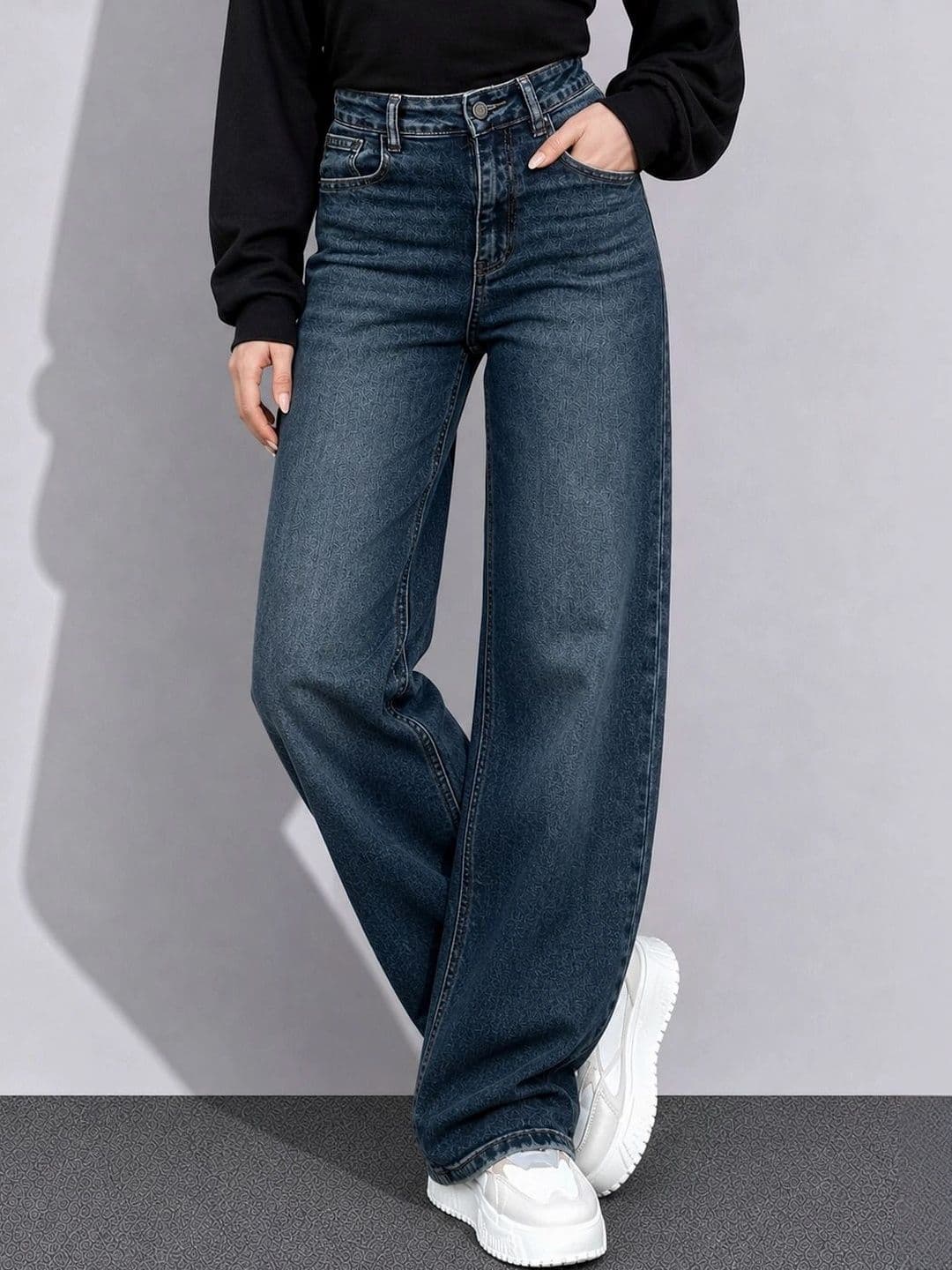 The Roadster Lifestyle Co. Women Pure Cotton Clean Look Straight Fit Jeans - view 1