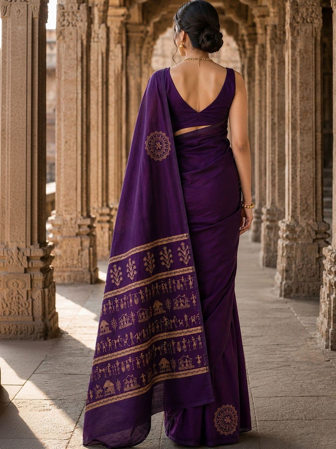Dhaaga Ghar Woven Design Silk Blend Designer Banarasi Saree thumbnail 3