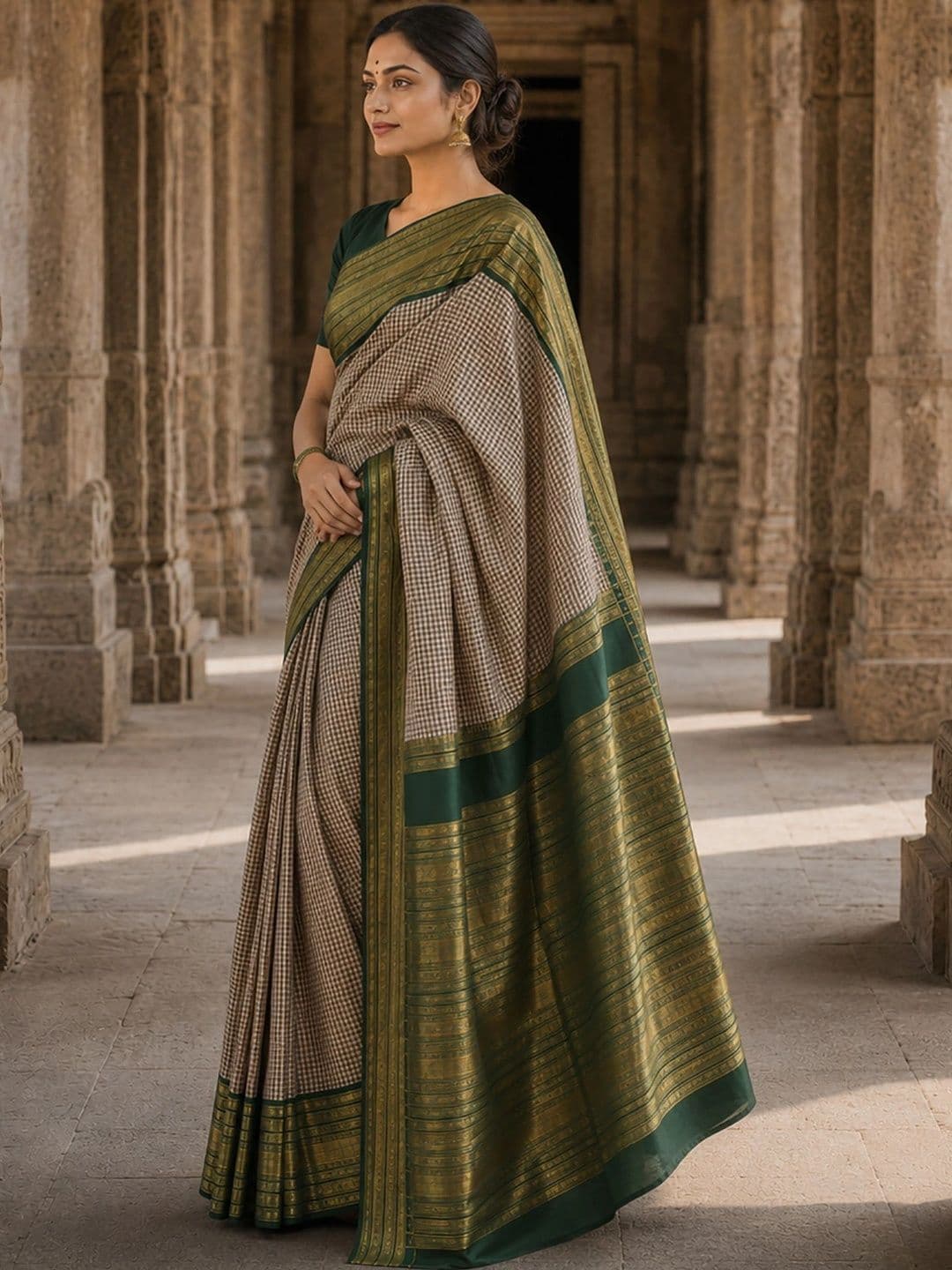 Anjaneya Sarees Women Design Zari Silk Blend Designer Banarasi Saree thumbnail 2