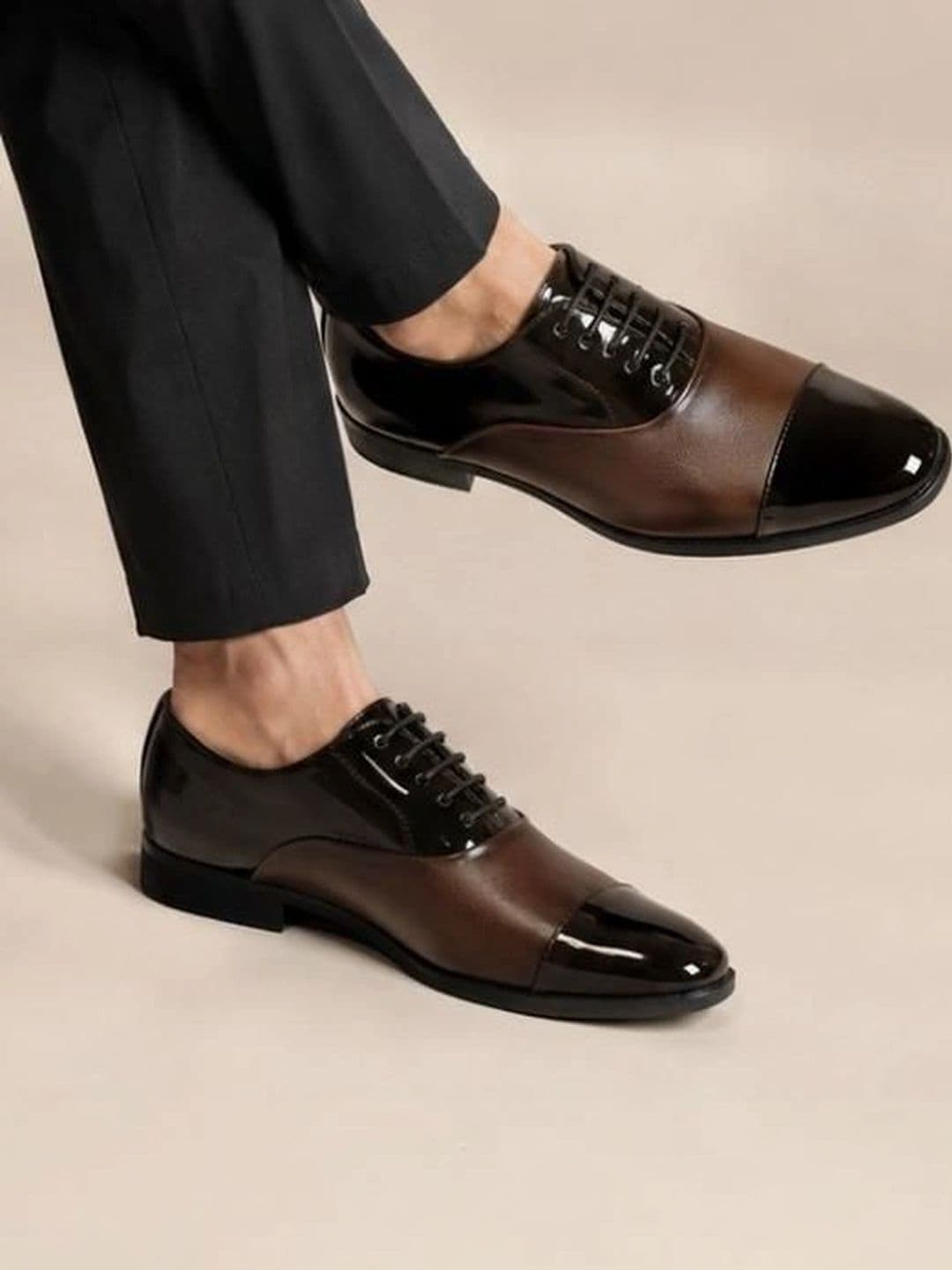 House of Pataudi Men Round Toe Lace-Ups Oxfords Formal Shoes thumbnail 6