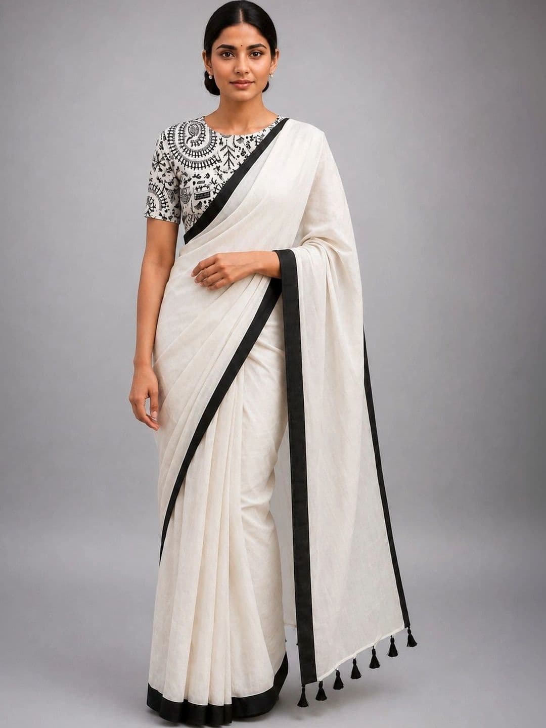 OSARIO Kalamkari Pure Cotton Saree - view 1