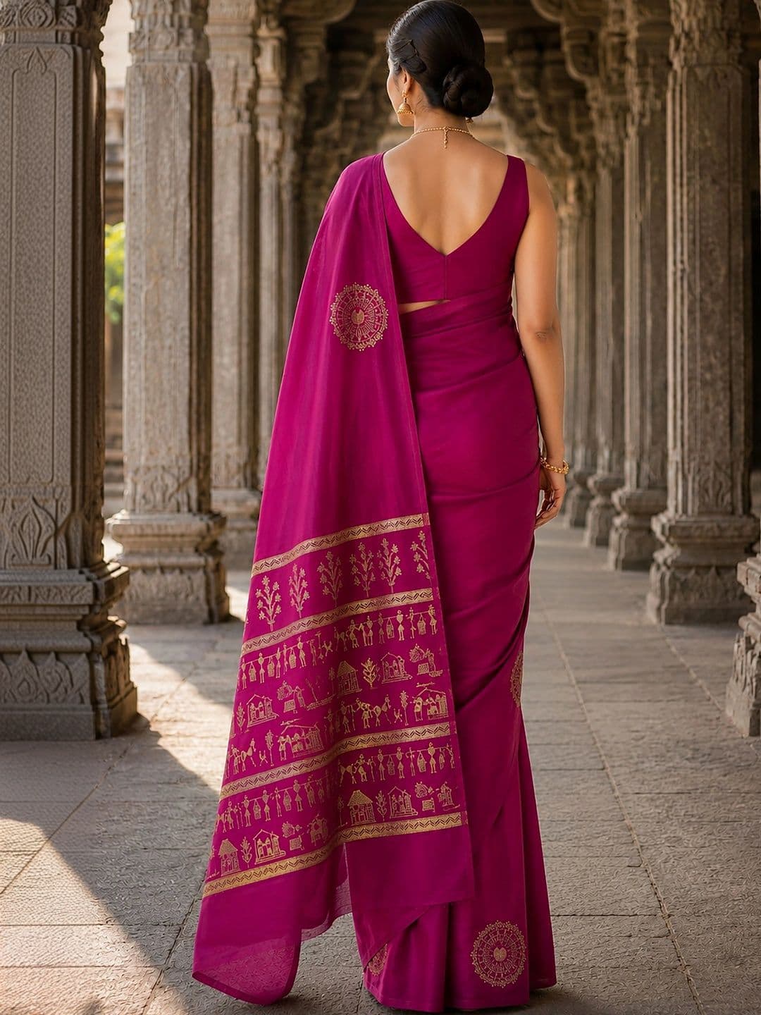 Dhaaga Ghar Woven Design Silk Blend Designer Banarasi Saree thumbnail 5
