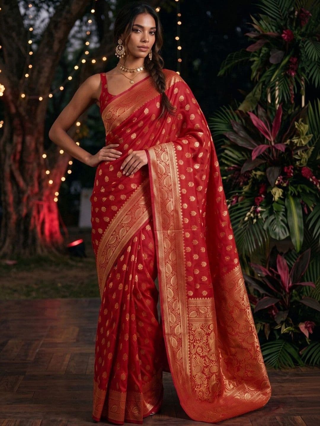 SAARA Woven Design Art Silk Saree - view 1