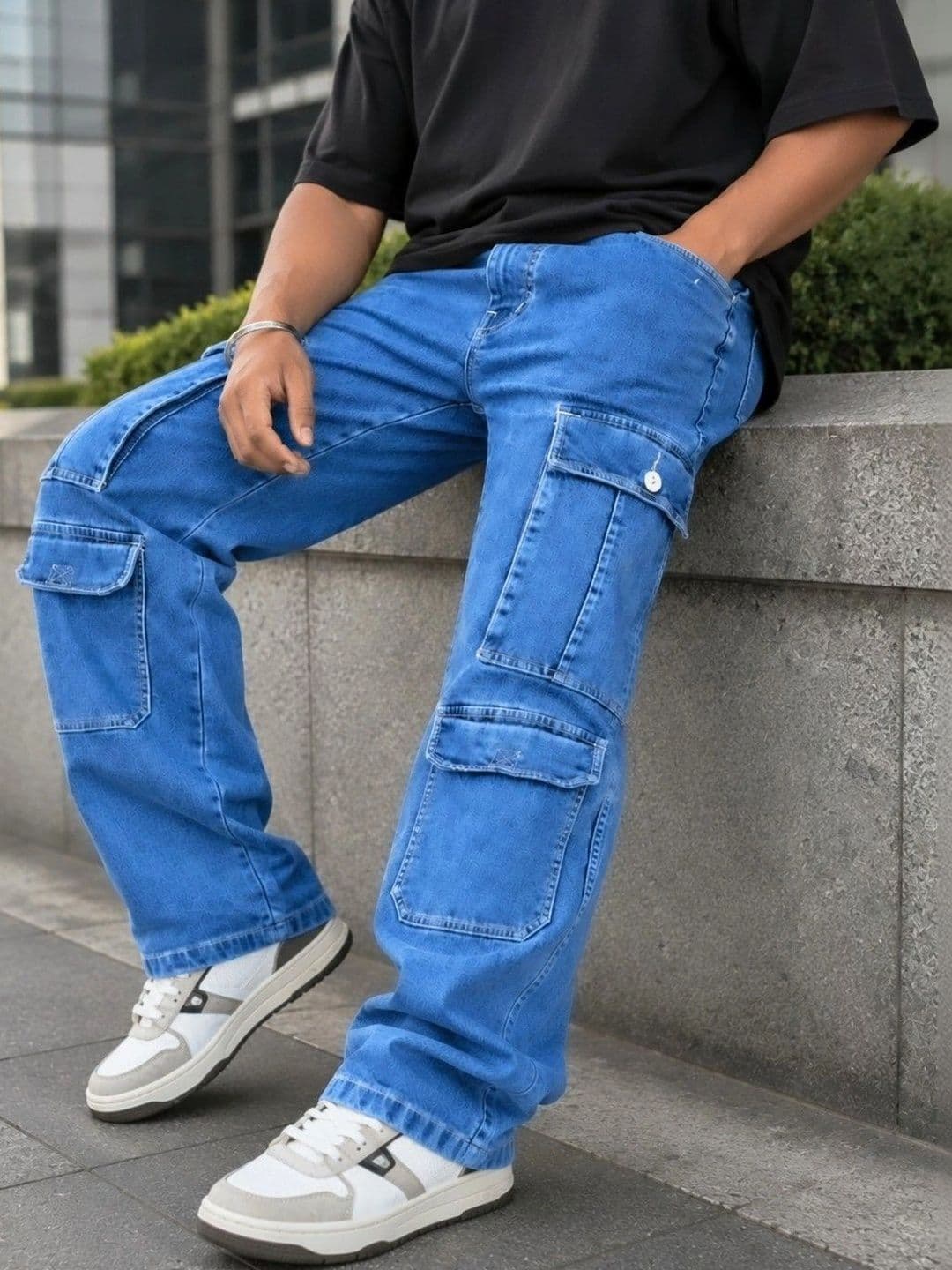 FICTION Men Comfort Relaxed Fit Mid-Rise Stretchable Jeans thumbnail 2