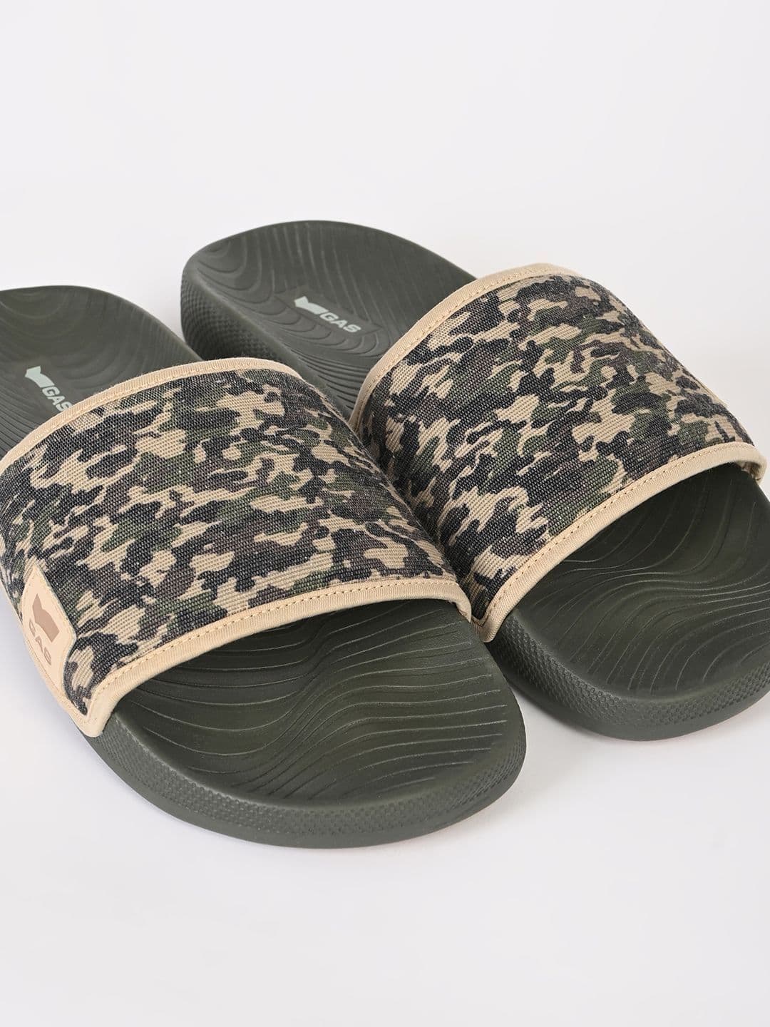 GAS Men NeoSplash Olive Beige Slides thumbnail 3