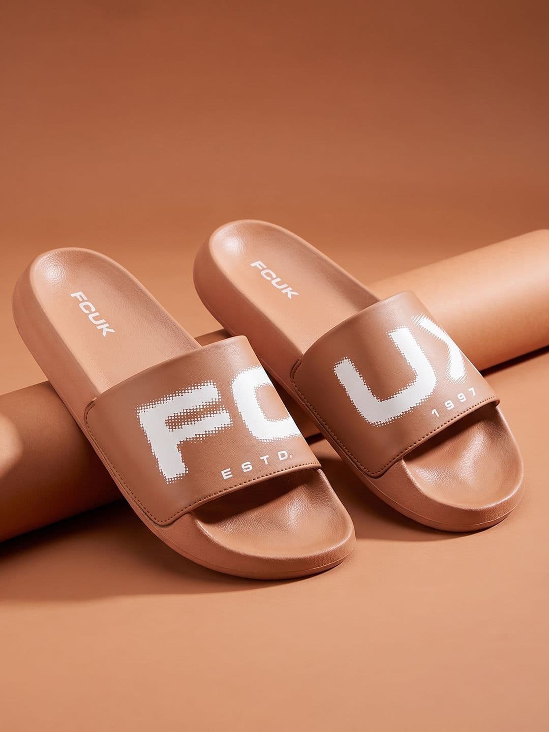 FCUK Men Brand Logo Printed Sliders - view 1