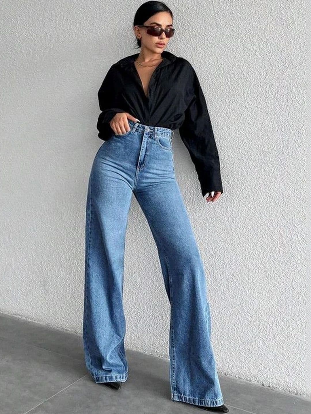 MAKPAK Women Comfort Relaxed Fit High-Rise Jeans thumbnail 3