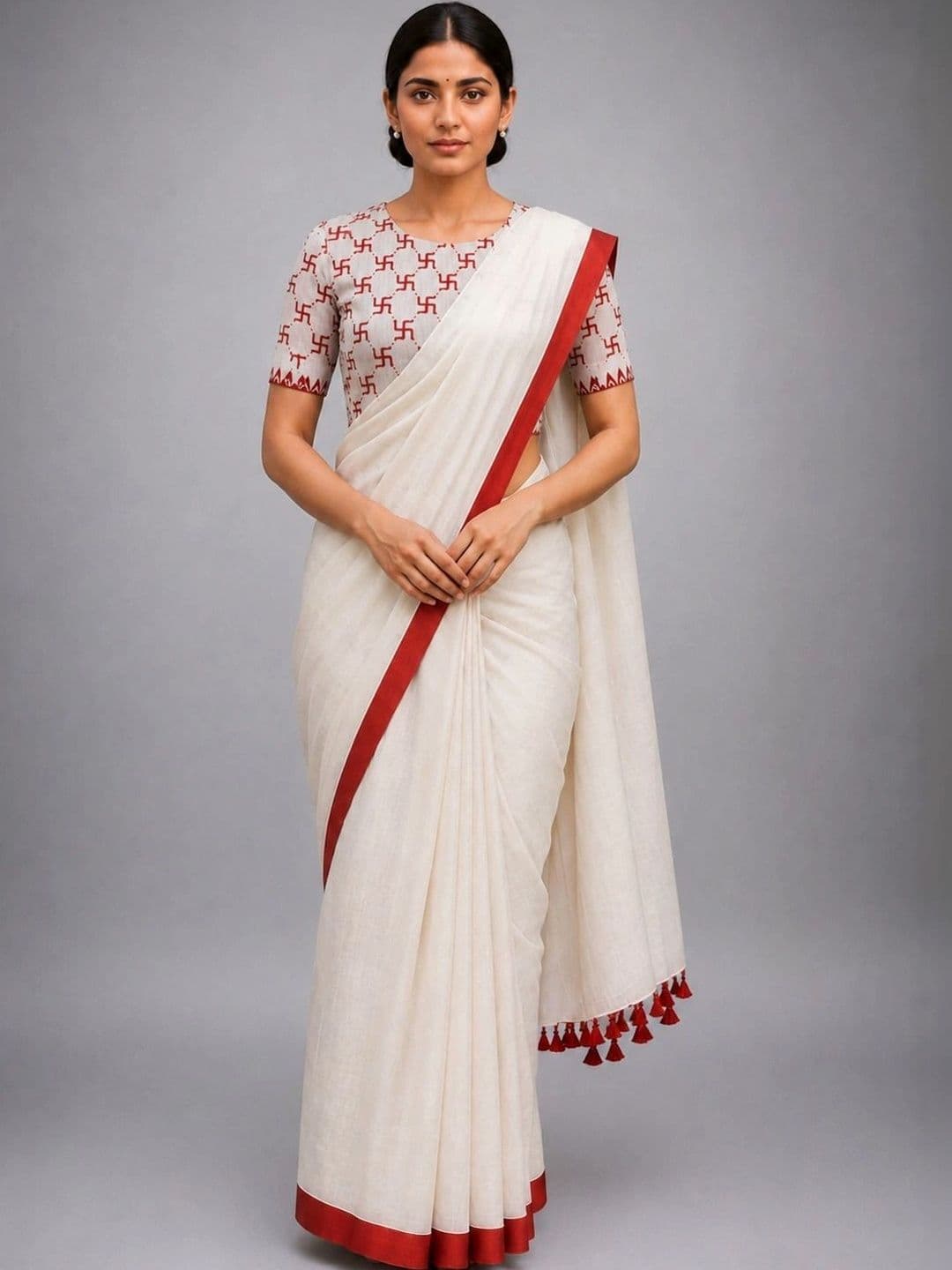 BSC Kalamkari Pure Cotton Saree - view 1