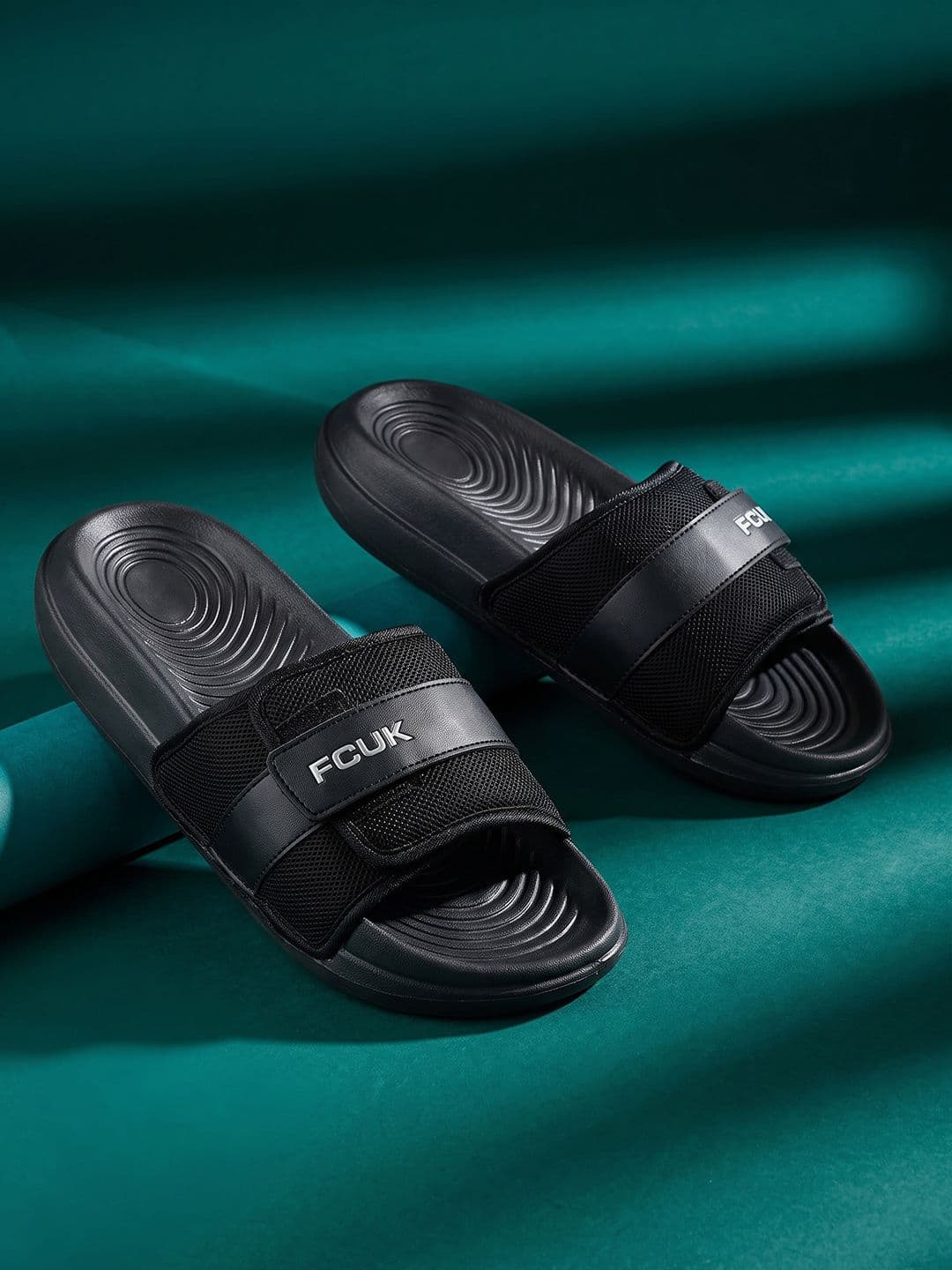 FCUK Men Textured Sliders - view 1