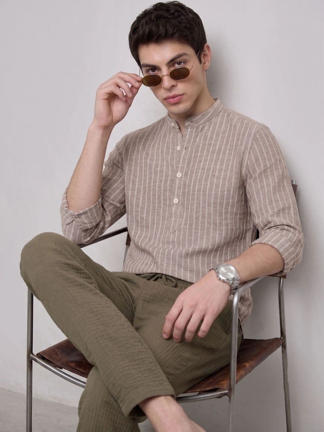 MAAHI FABS Men Striped Kurta thumbnail 4