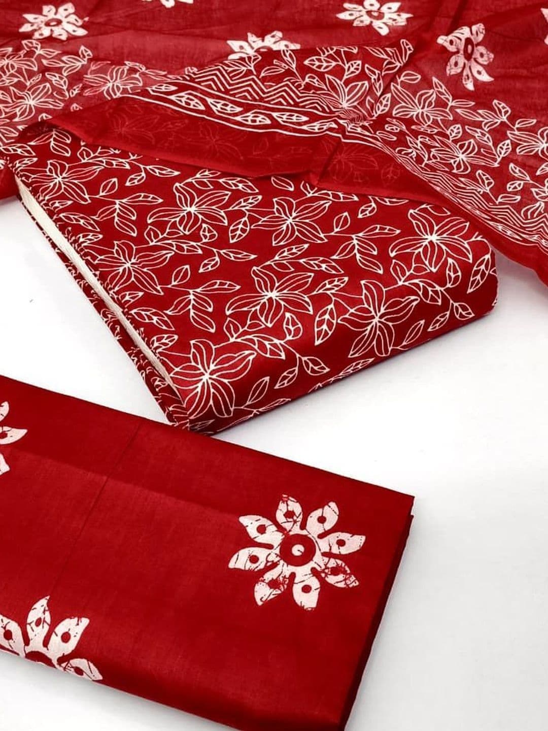 Keshar Printed Pure Cotton Unstitched Dress Material - view 1