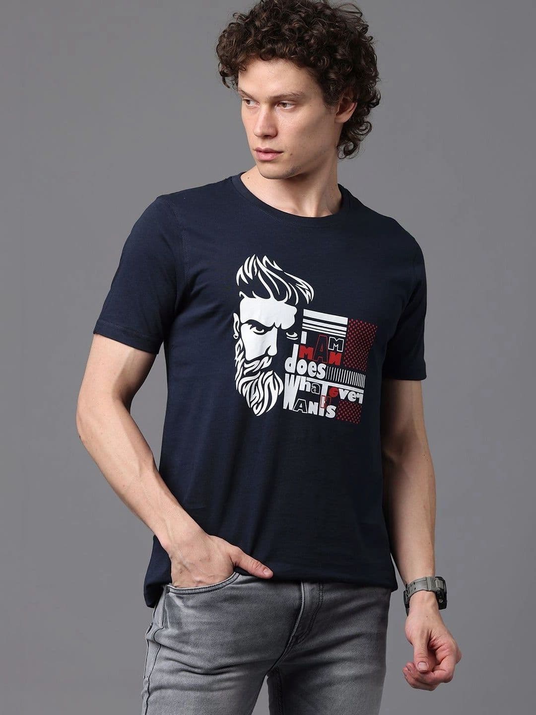 WEARHOUSE Men Printed Slim Fit T-shirt thumbnail 4
