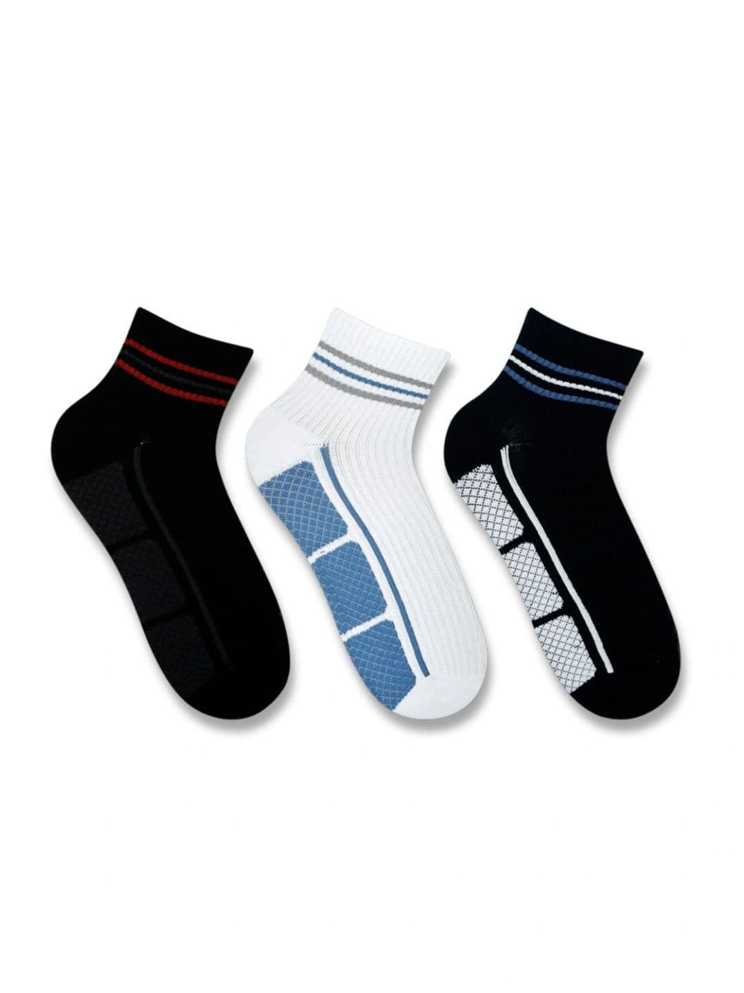 Socksxpress Men Pack Of 3 Patterned Sports Ankle Socks - view 1
