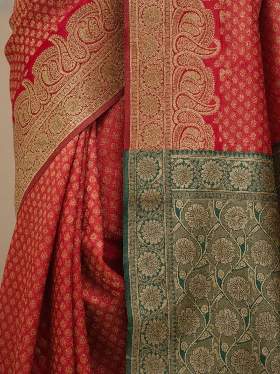 JISHA CREATION Woven Design Zari Art Silk Banarasi Saree thumbnail 2